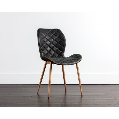 SUNPAN Lyla Dining Chair - Champagne Gold - Antique Black, Lifestyle
