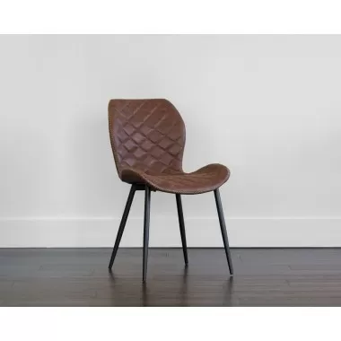 Sunpan Lyla Dining Chair - Black - Antique Brown - Lifestyle