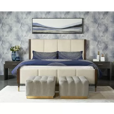 Sunpan Lonnie Bed - King - Polo Club Muslin - Lifestyle