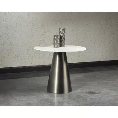 Damon Bistro Table - Gunmetal - 35.5" - Lifestyle