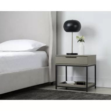 Rebel Nightstand - Black - Taupe - Lifestyle