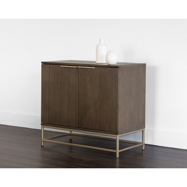 Sunpan Rebel Sideboard - Gold - Raw Umber - Lifestyle