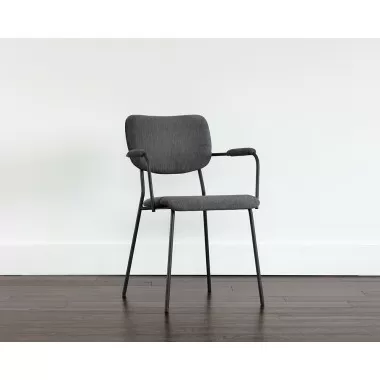 SUNPAN Cullen Dining Armchair - Polo Club Kohl Grey/Polo Club Stone, Lifestyle