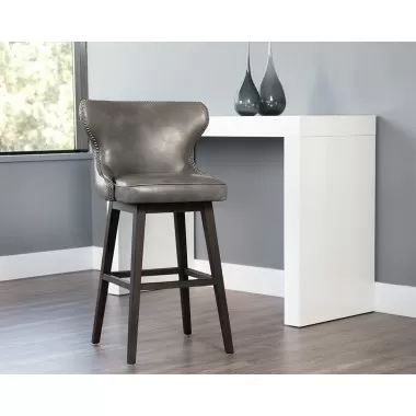 Ariana Swivel Barstool - Overcast Grey - Lifestyle