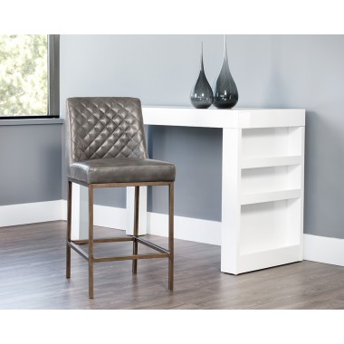Leighland Counter Stool - Overcast Grey - Lifestyle