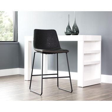 SUNPAN Cal Counter Stool - Antique Black, Brown, Grey, Lifestyle