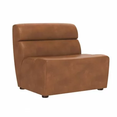 Cornell Modular - Armless Chair - Tobacco Tan - Angled