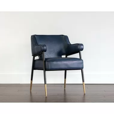 Derome Dining Armchair - Bravo Admiral - Angled Lifestyle