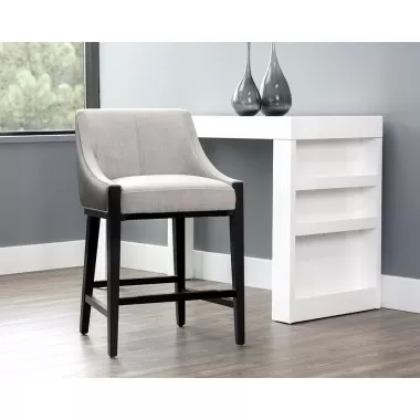 Sunpan Aurora Counter Stool - Polo Club Stone / Overcast Grey - Lifestyle