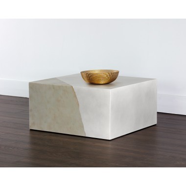 Sunpan Kyson Coffee Table - Silver - Lifestyle