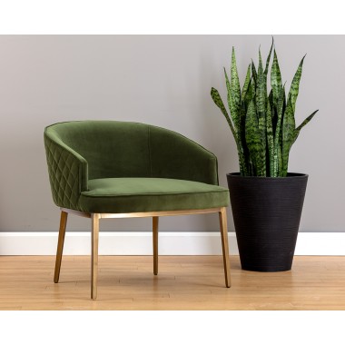 Cornella Lounge Chair - Forest Green - Lifestyle