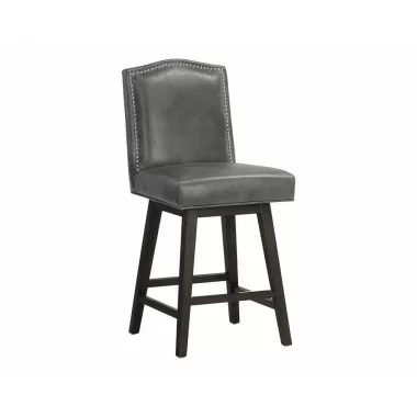 SUNPAN Maison Swivel Counter Stool - Overcast Grey, Frontview