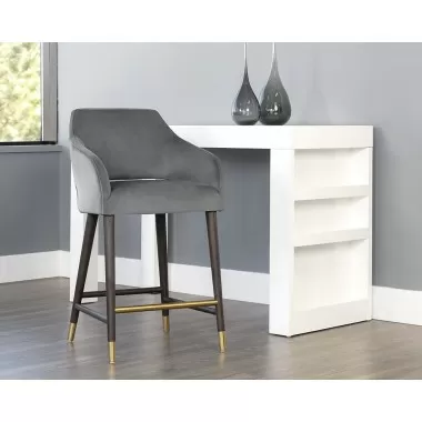 Sunpan Adelaide Counter Stool - Alisa Dark Grey - Lifestyle Photo