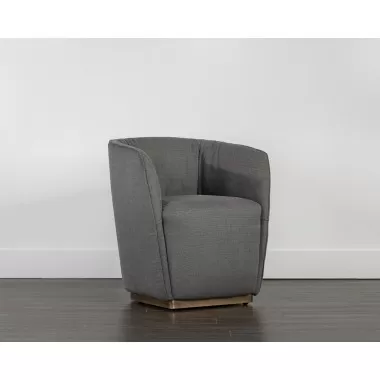 Vain Wheeled Dining Armchair - Zenith Graphite Grey - Lifestyle
