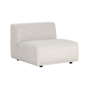 Darren Modular - Armless Chair - Moto Stucco - Angled View