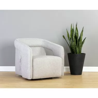 Kendrick Swivel Lounge Chair - Belfast Heather Grey - Lifestyle