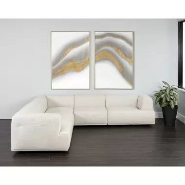  Sunpan Cairo Darren Sectional Set - Moto Stucco - Lifestyle