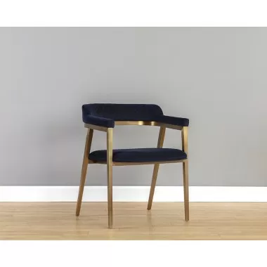Sunpan Paisley Dining Armchair - Abbington Navy - Lifestyle