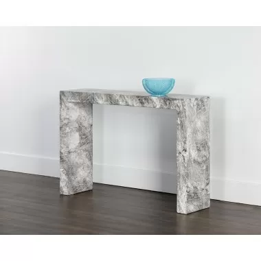 Axle Console Table - Marble Look - Grey - Lifestyle