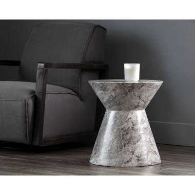 Sunpan Aastley End Table - Marble Look Grey 3
