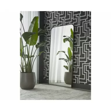 Sunpan Calabasas Floor Mirror In Black - Lifestyle 2