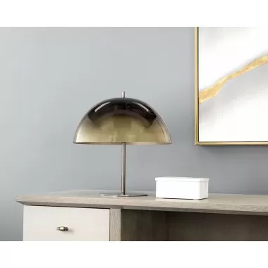 Sunpan Domina Table Lamp in Antique Brass And Black Ombre - Lifestyle 1