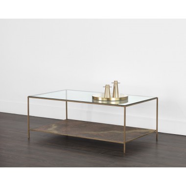 Sunpan Concord Coffee Table - Rectangular - Lifestyle