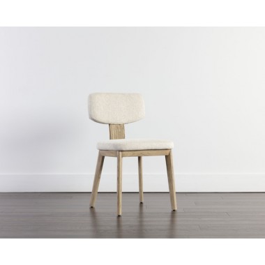 Sunpan Rickett Dining Chair - Weathered Oak - Dove Cream