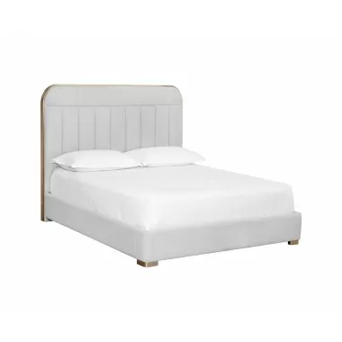  Sunpan Davina Bed in Ernst Silverstone - Queen - Front Side Angle