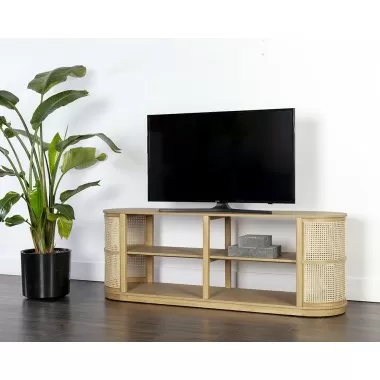 Sunpan Behati Media Console and Cabinet - Lifestyle
