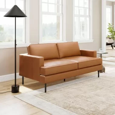 Zuo Modern Decade Sofa in Brown - Lifestyle 