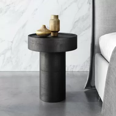 Zuo Modern Watson Side Table in Black - Lifestyle
