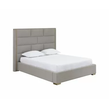 Sunpan Clara Bed In Ernst Sandstone - Queen - Angled