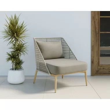 Sunpan Andria Lounge Chair - Palazzo Taupe - Lifestyle