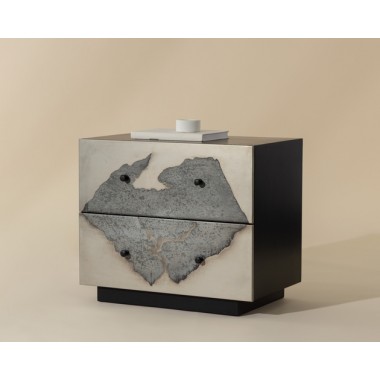 Sunpan Arlington Nightstand - Front View with Decor