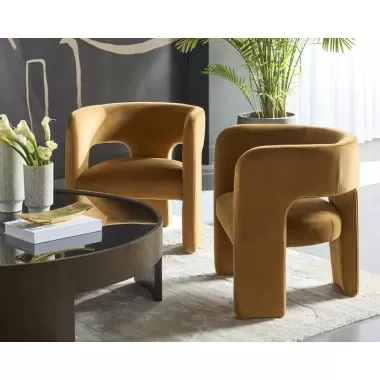 Sunpan Isidore Lounge Chair Gold
