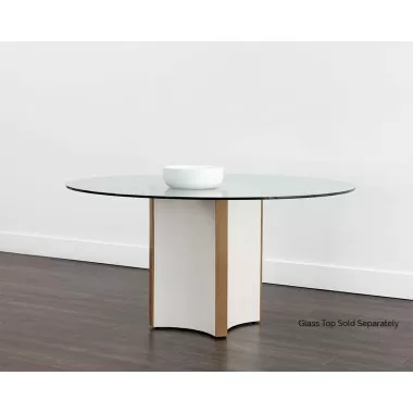 Sunpan Danbury Dining Table Base - Modern Cream - Lifestyle