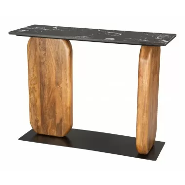 Zuo Modern Pemba Console Table in Multicolor - Angled