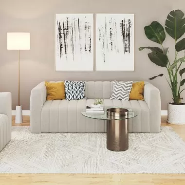 Zuo Modern Puerto Plata Sofa Dason in Snow - Lifestyle 1