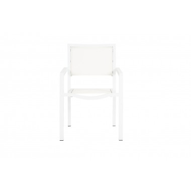 Sunset West Naples Stackable Sling Dining Chair - Front Angle