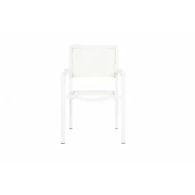 Sunset West Naples Stackable Sling Dining Chair - Front Angle