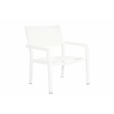 Sunset West Naples Stackable Sling Club Chair - Angled