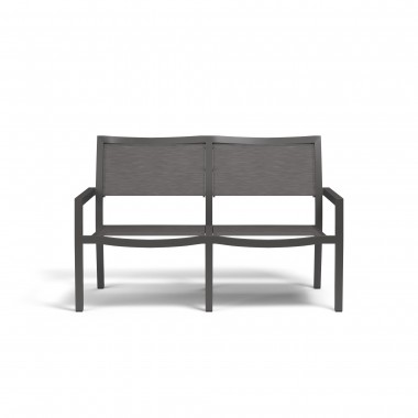 Sunset West Naples Sling Loveseat - Black - Front Angle