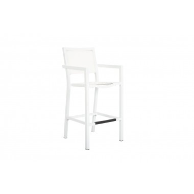Sunset West Naples Sling Barstool - White - Angled