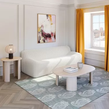 Zuo Modern Osterbro Sofa in Cream - Lifestyle 2