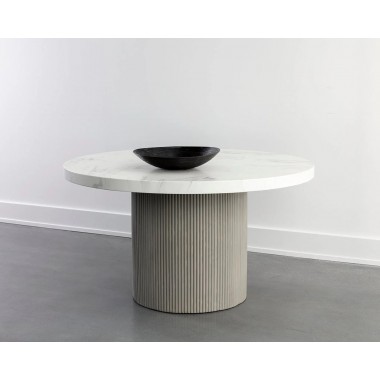 Sunpan Nicolette Dining Table Light Grey - Marble Look - Lifestyle
