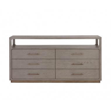 Sunpan Danette Dresser, Grey - Front Angle