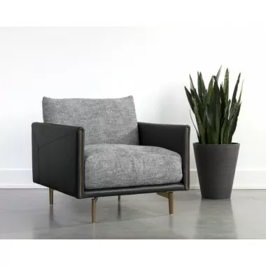 Sunpan Aashi Armchair - Nash Zebra / Coal Black - Lifestyle