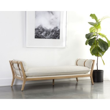 Sunpan Adelaide Daybed - Heather Ivory Tweed - Lifestyle