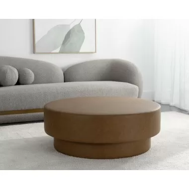 Sunpan Arlo Ottoman - Milliken Cognac - Lifestyle